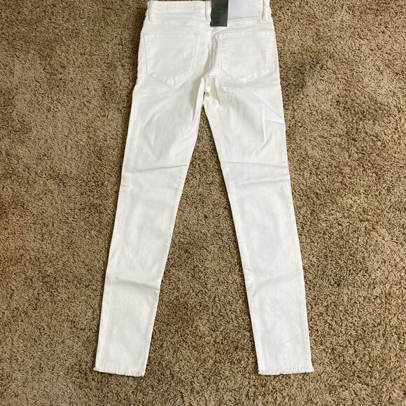 New w tag All Saints Mast fray white jeans/pants Sz 26 - Picture 7 of 10